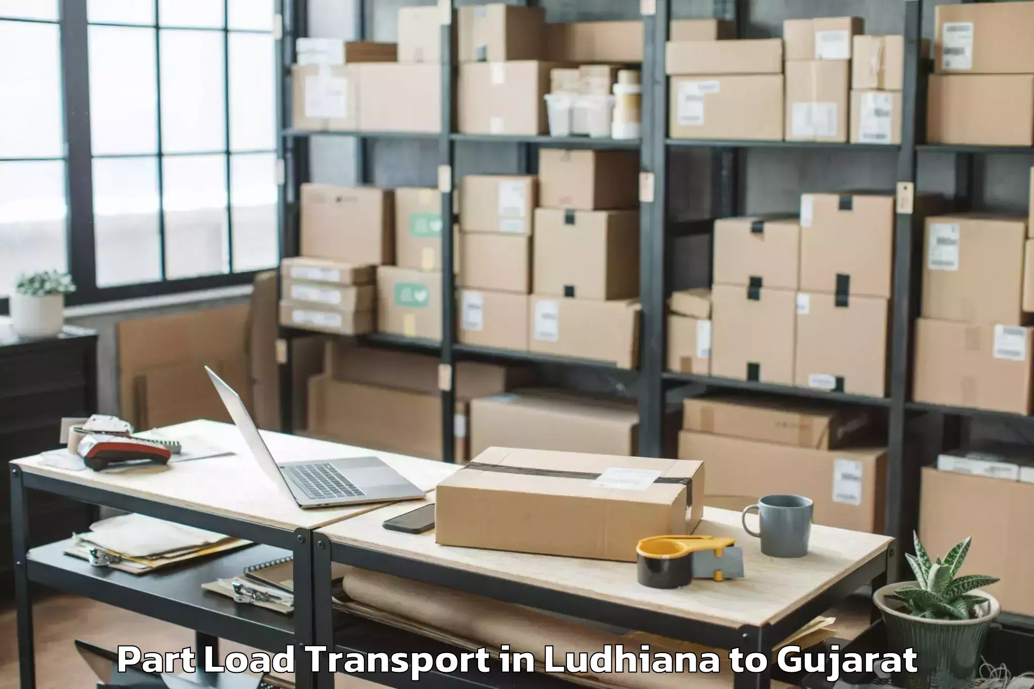 Quality Ludhiana to Waghai Part Load Transport